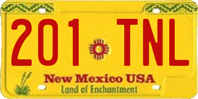NM license plate 201TNL