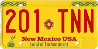 NM license plate 201TNN