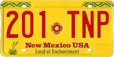 NM license plate 201TNP