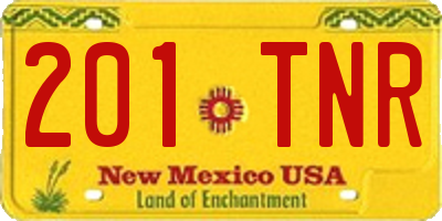 NM license plate 201TNR