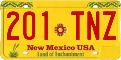 NM license plate 201TNZ