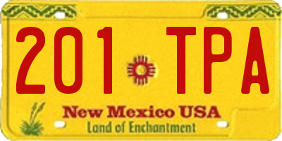 NM license plate 201TPA