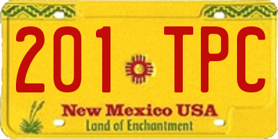 NM license plate 201TPC