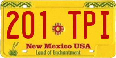 NM license plate 201TPI