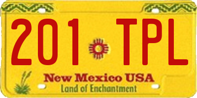 NM license plate 201TPL