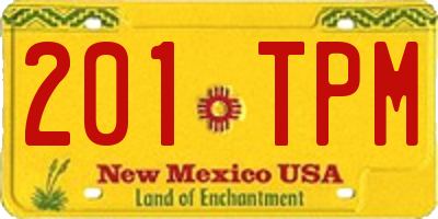 NM license plate 201TPM