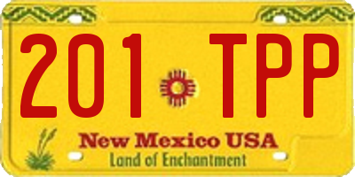 NM license plate 201TPP