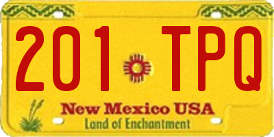 NM license plate 201TPQ