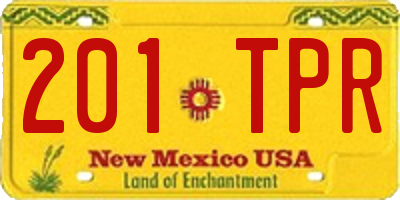 NM license plate 201TPR