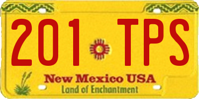 NM license plate 201TPS