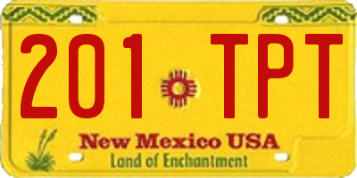 NM license plate 201TPT