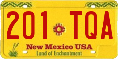 NM license plate 201TQA