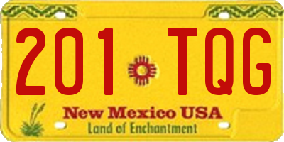 NM license plate 201TQG