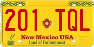 NM license plate 201TQL