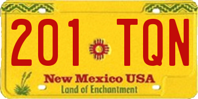NM license plate 201TQN