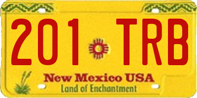 NM license plate 201TRB