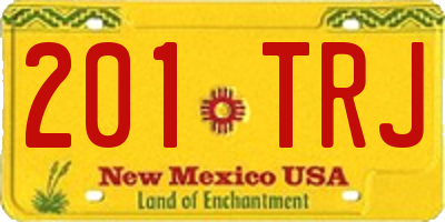 NM license plate 201TRJ