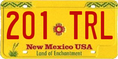 NM license plate 201TRL