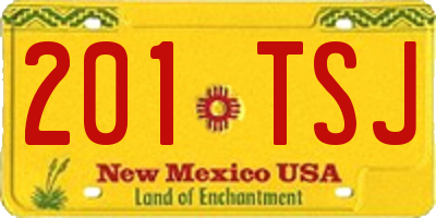 NM license plate 201TSJ
