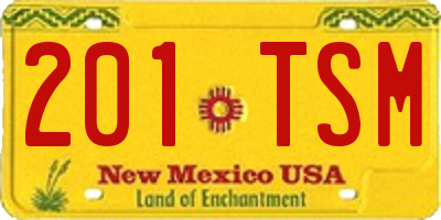 NM license plate 201TSM