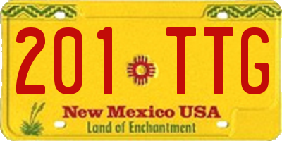 NM license plate 201TTG