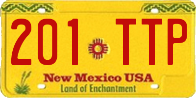 NM license plate 201TTP
