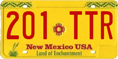 NM license plate 201TTR