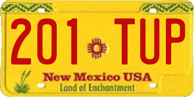 NM license plate 201TUP