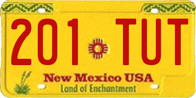 NM license plate 201TUT