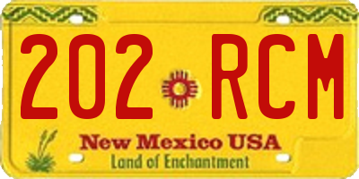NM license plate 202RCM