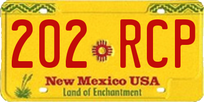 NM license plate 202RCP