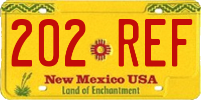 NM license plate 202REF