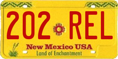 NM license plate 202REL