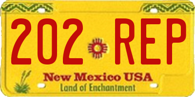 NM license plate 202REP