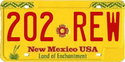 NM license plate 202REW