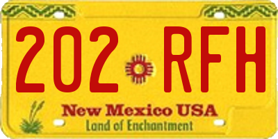 NM license plate 202RFH