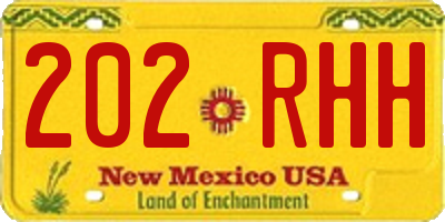 NM license plate 202RHH
