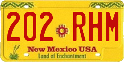 NM license plate 202RHM