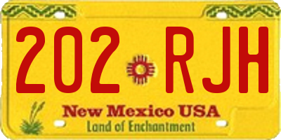 NM license plate 202RJH