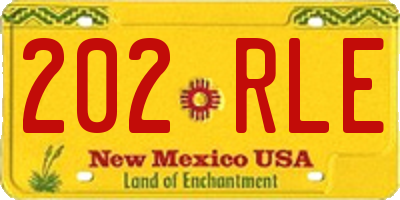 NM license plate 202RLE