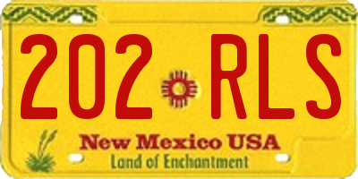 NM license plate 202RLS