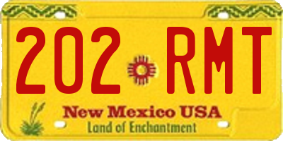NM license plate 202RMT