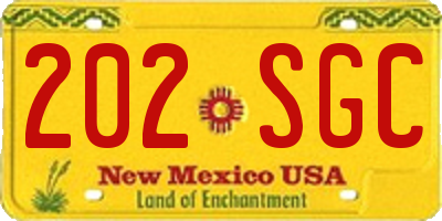 NM license plate 202SGC