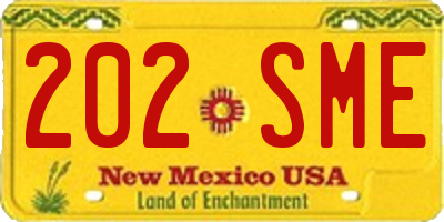 NM license plate 202SME
