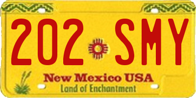 NM license plate 202SMY