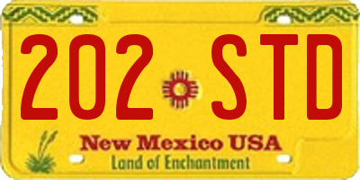 NM license plate 202STD