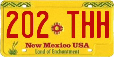 NM license plate 202THH