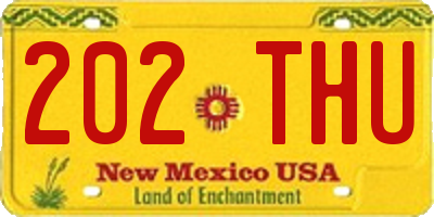 NM license plate 202THU