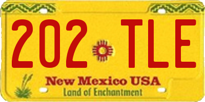 NM license plate 202TLE