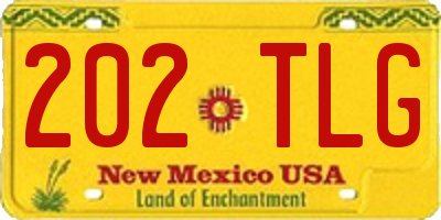 NM license plate 202TLG